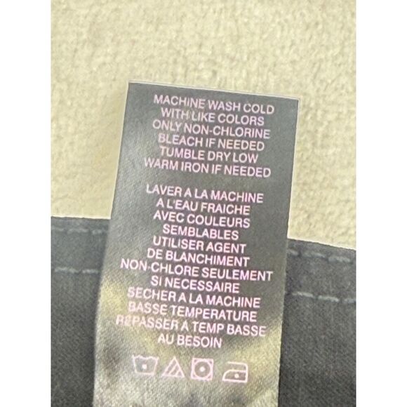 Slim-sation Pants Womens 12 Black Embroidered Floral Stretch Pull On Cropped - Picture 8 of 11